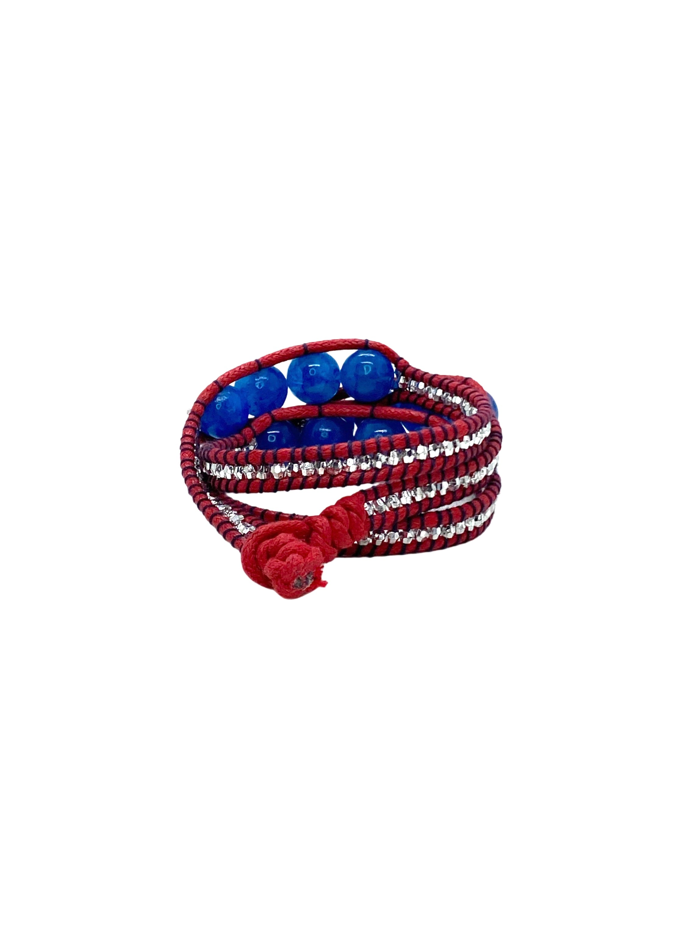 Blue warp bracelet