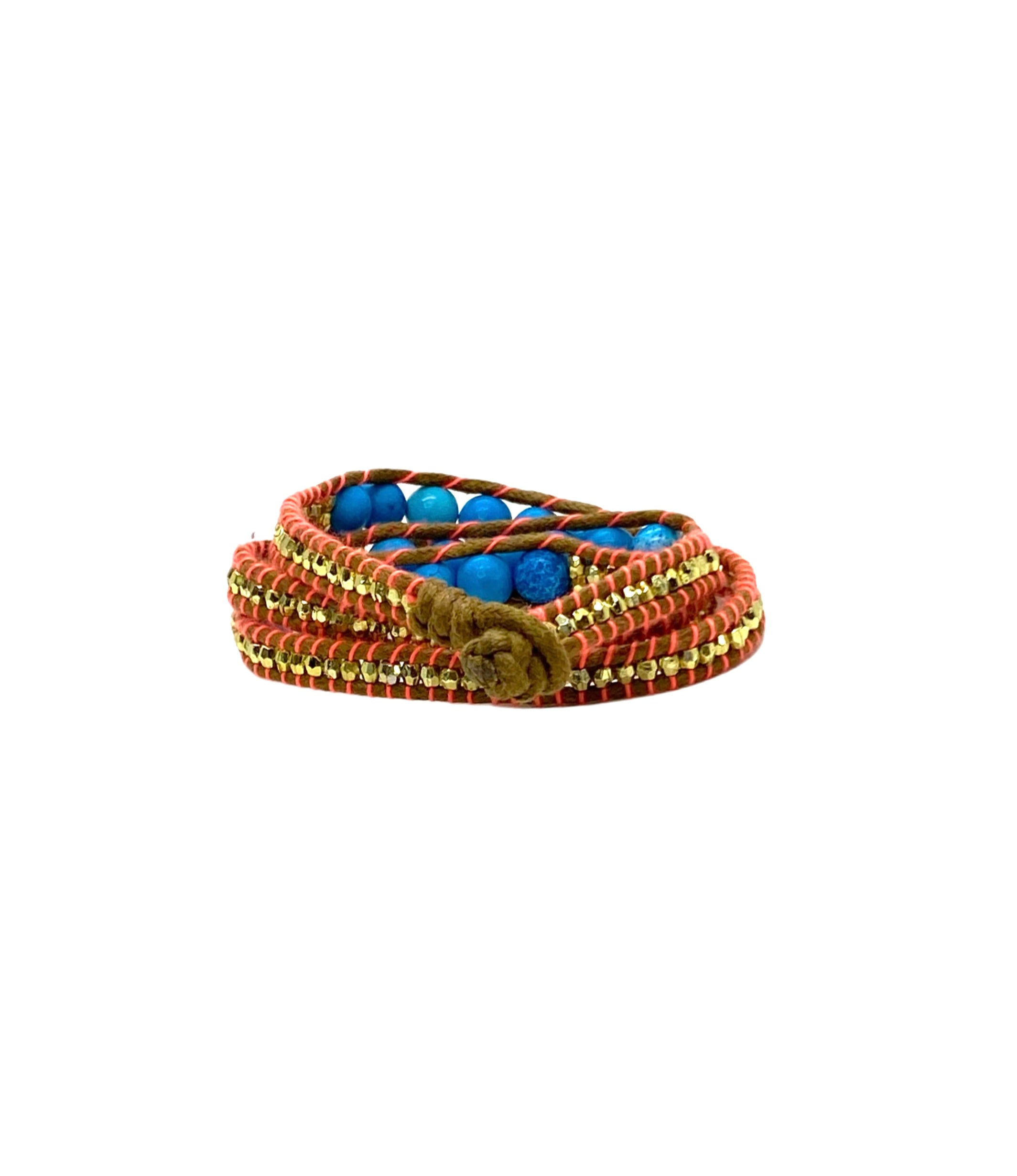 Blue warp bracelet