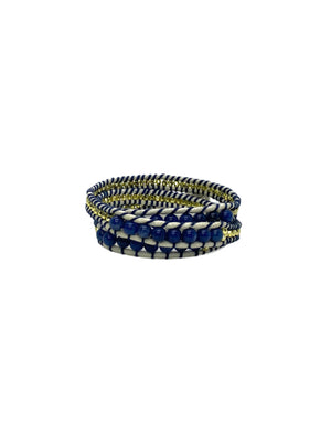 Blue warp bracelet
