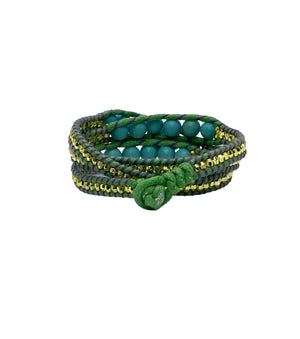 Blue warp bracelet