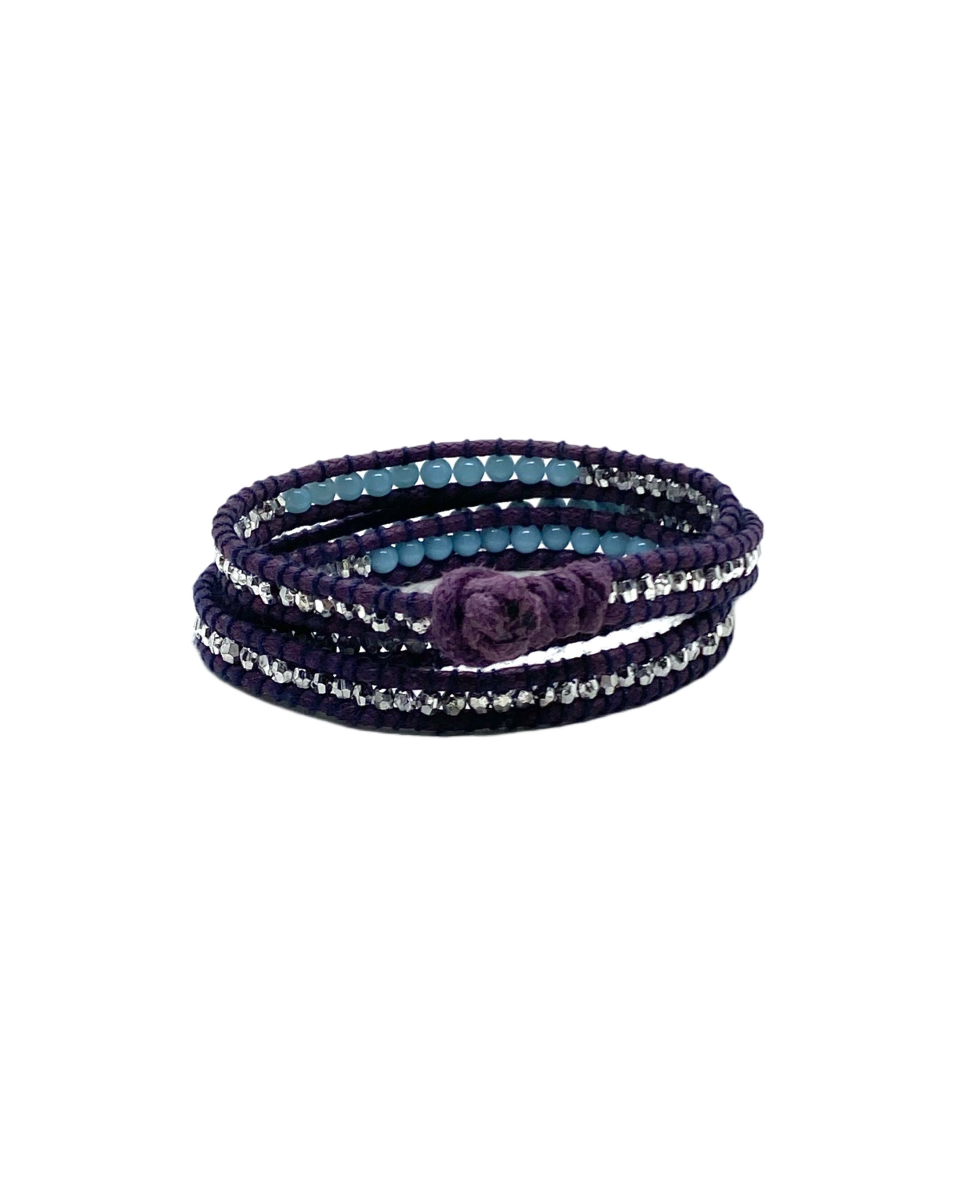 Blue warp bracelet