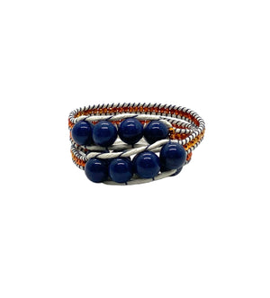 Blue warp bracelet