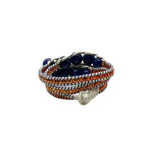 Blue warp bracelet