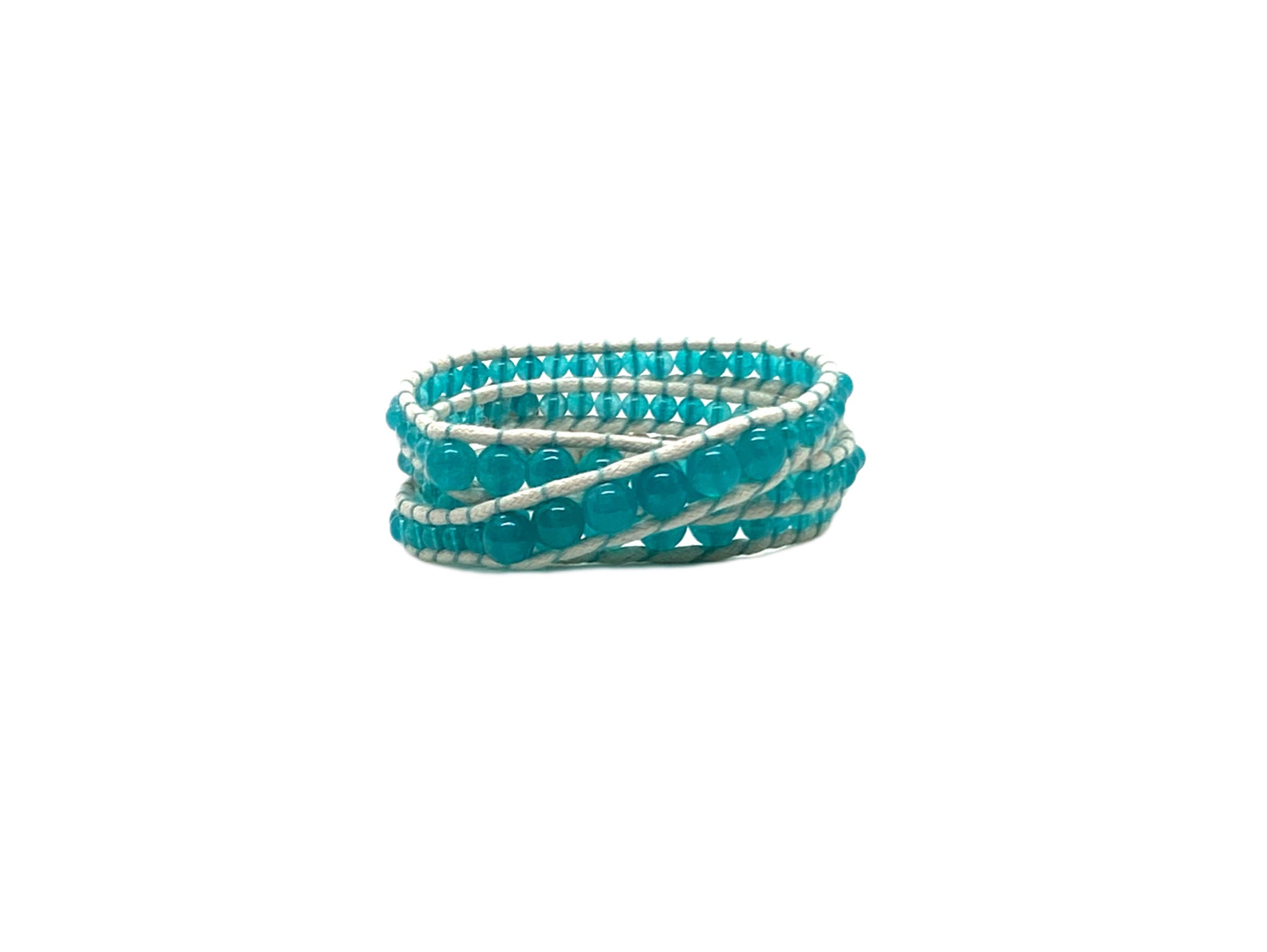 Blue warp bracelet