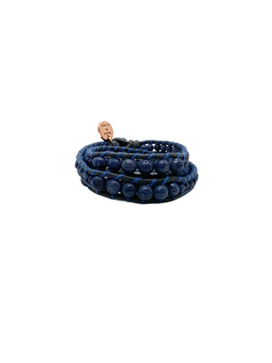 Blue warp bracelet