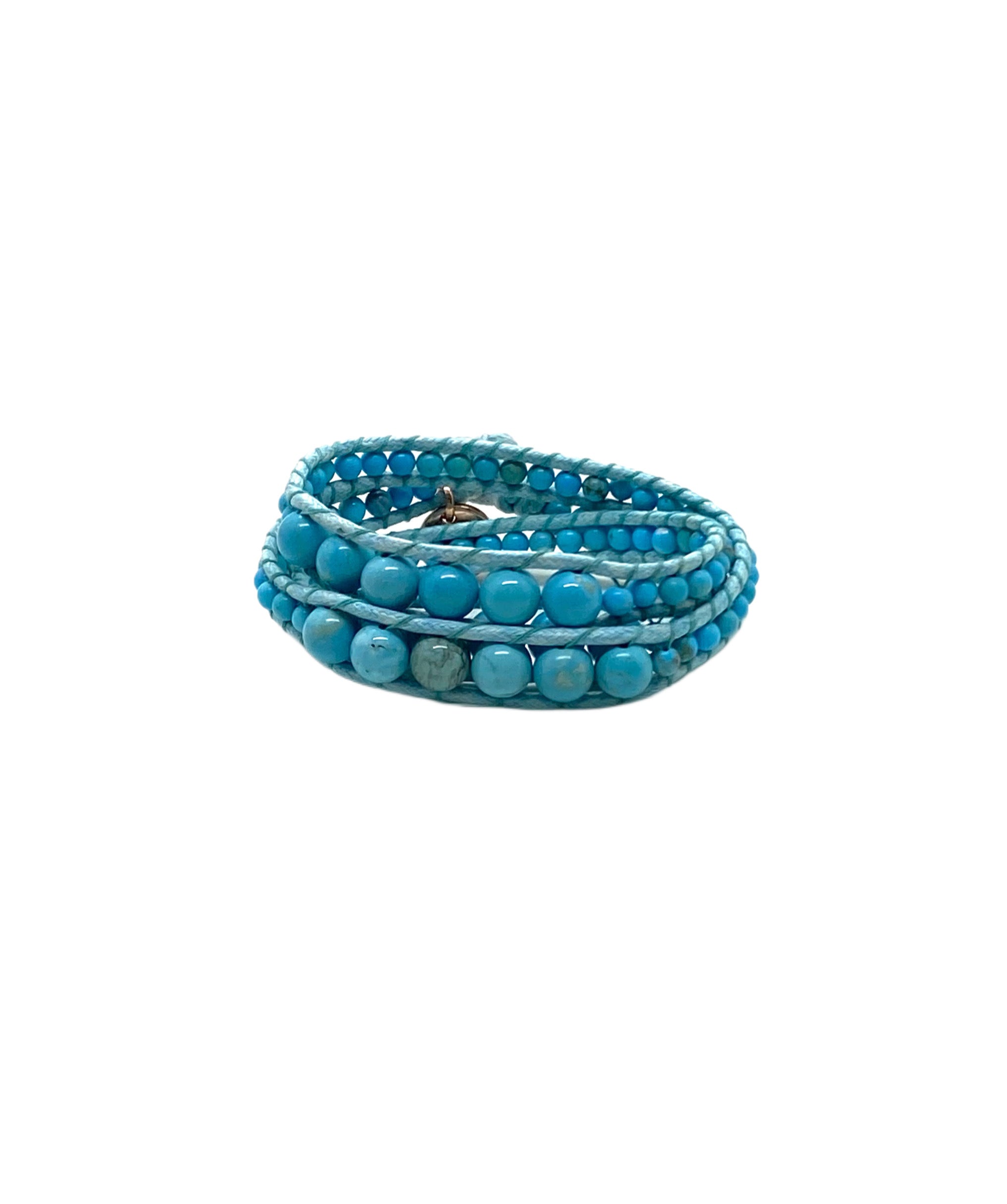 Blue warp bracelet