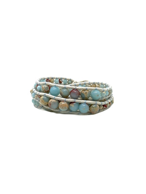 Blue warp bracelet