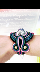 Ishani bracelet, ishani is fine sand glazed porcelain, a traditional Damascus craft. Die to current syrian crisis Ishani is almost being extinct due yo electricity shortages that resulted from syrian crisis, ishani pieces cannot be cured.