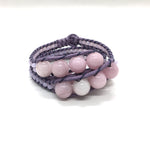 Wraparound bracelet Lavender Jade Stone.