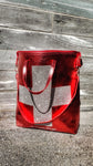 Swiss flag bag, with shiny cross.