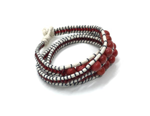 Wraparound bracelet, Bakelite Stone.