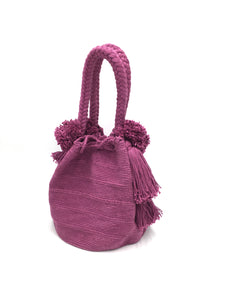 Pompom bag, mauve.